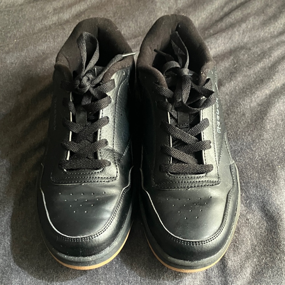 Black Reebok Leather Sneakers